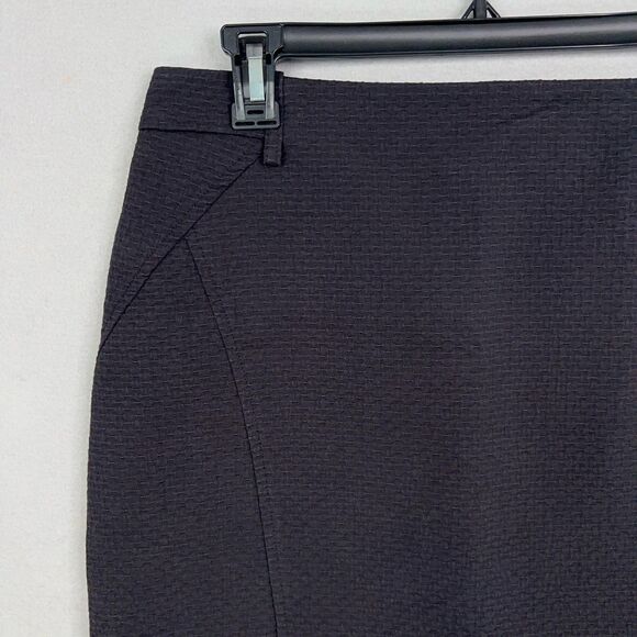 J McLaughlin Skirt Womens 10 Black Pencil Textured Minimal Career Capsule Work - Picture 2 of 14